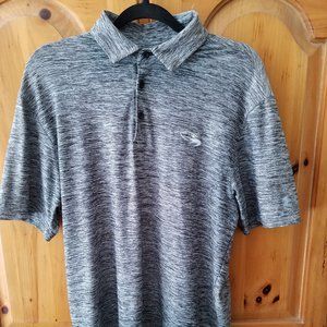 Under Armour Mens Med Gray Loose HeatGear Polo ShortSleeve Prestwick Golf MN EUC
